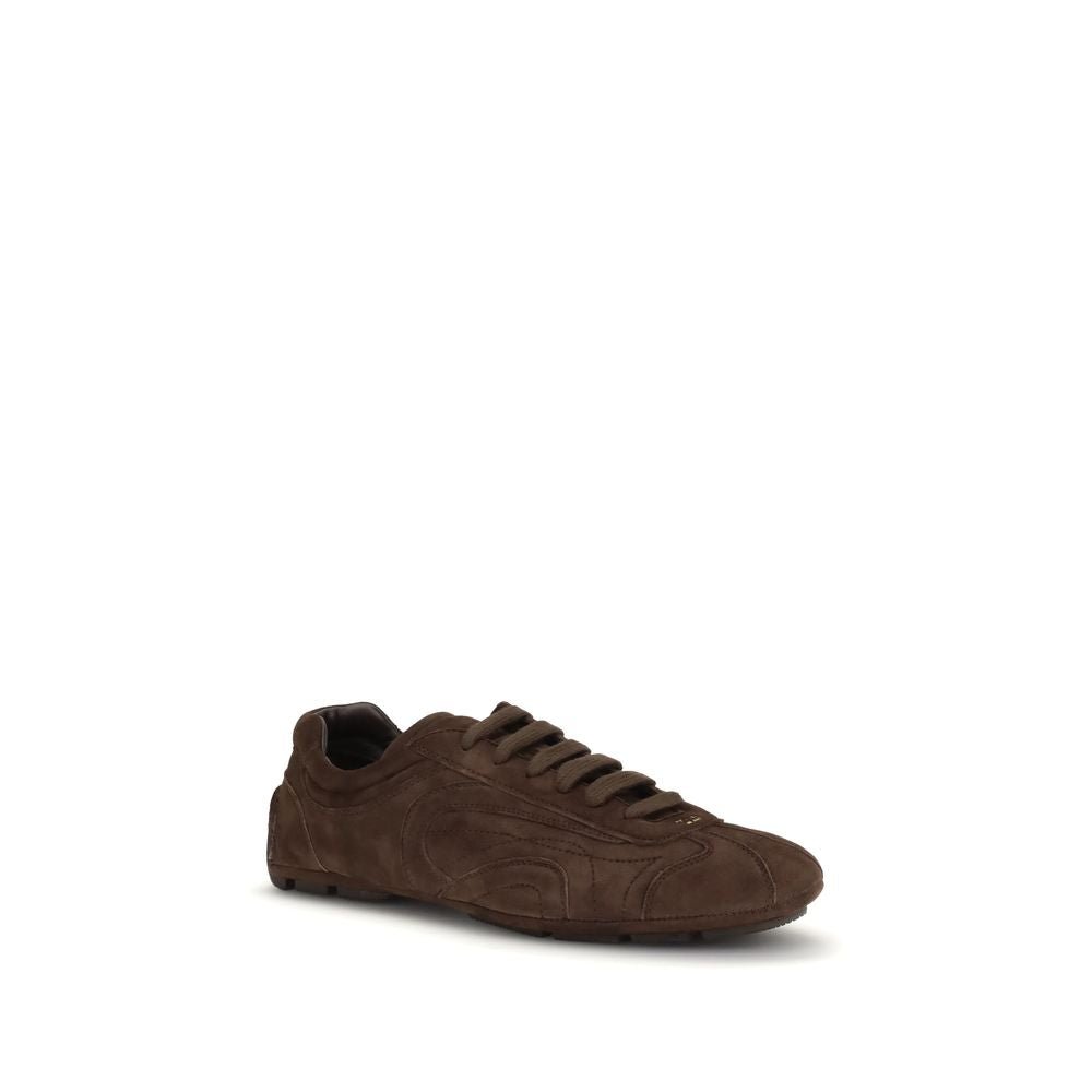 Prada Brown Calf Leather Bos Taurus Athletic Sneakers - HBPS Beauty & Fashion