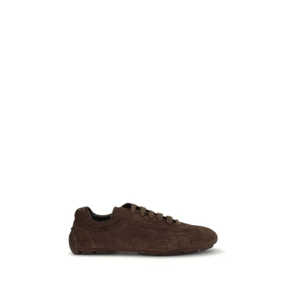 Prada Brown Calf Leather Bos Taurus Athletic Sneakers - HBPS Beauty & Fashion