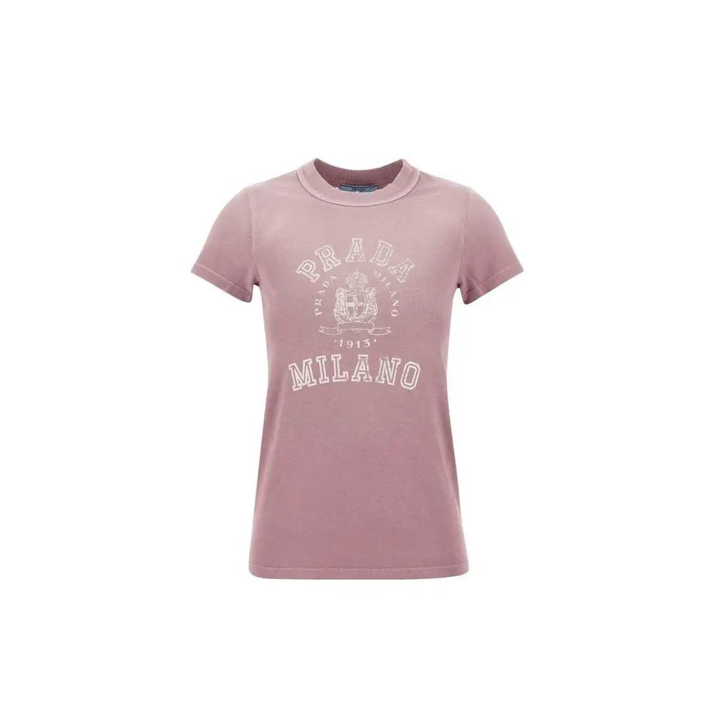Prada Multicolor Cotton T-Shirt - HBPS Beauty & Fashion