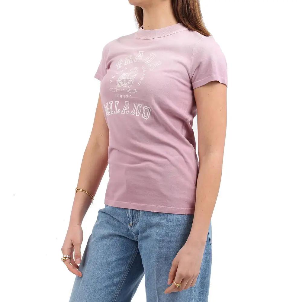 Prada Multicolor Cotton T-Shirt - HBPS Beauty & Fashion