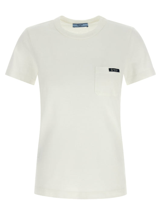 Prada White Cotton T-Shirt - HBPS Beauty & Fashion