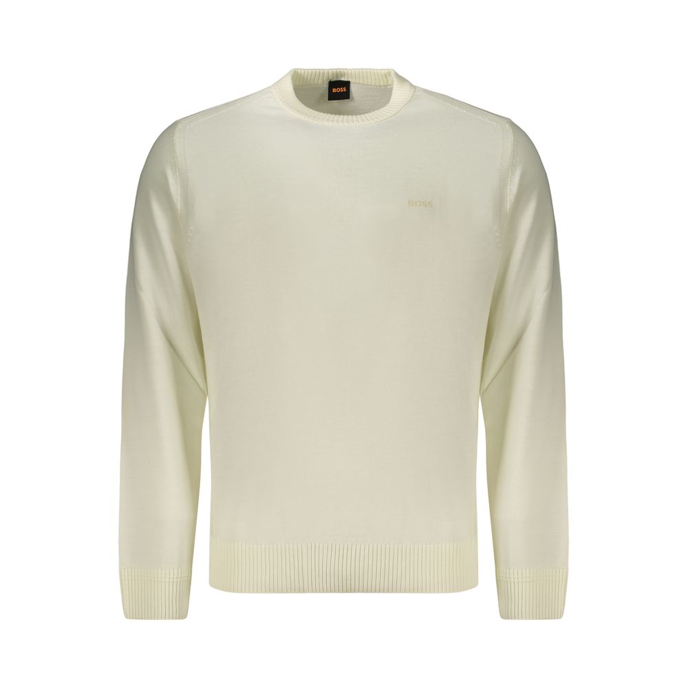 Pull Hugo Boss homme en laine et acrylique blanc – BO-48147 - HBPS Beauty & Fashion