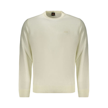 Pull Hugo Boss homme en laine et acrylique blanc – BO-48147 - HBPS Beauty & Fashion