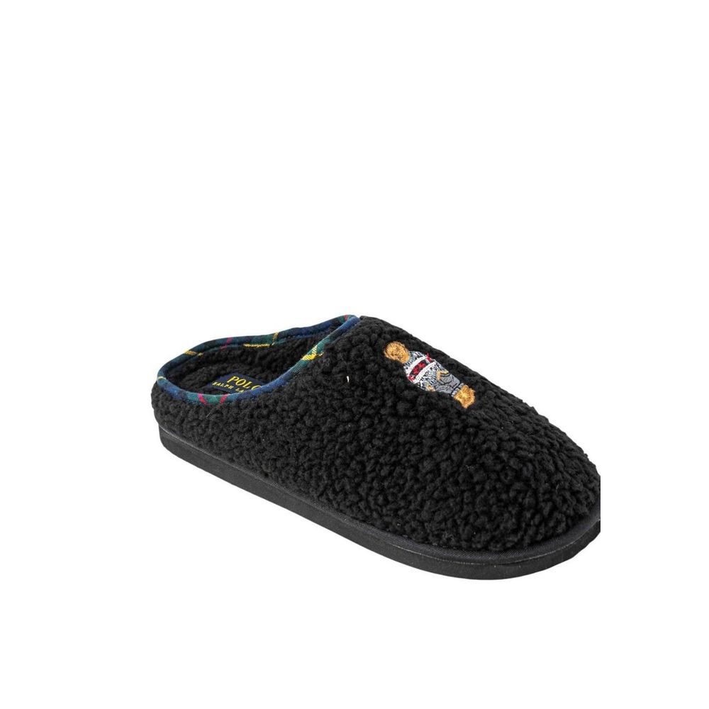 Ralph Lauren Black Cotton Slippers - HBPS Beauty & Fashion