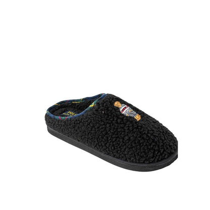 Ralph Lauren Black Cotton Slippers - HBPS Beauty & Fashion