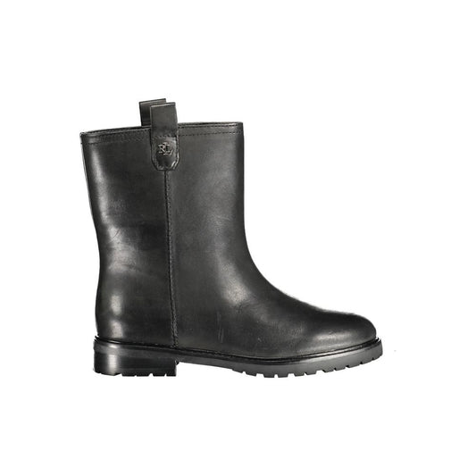 Ralph Lauren Black Leather Women Ankle Boot - HBPS Beauty & Fashion