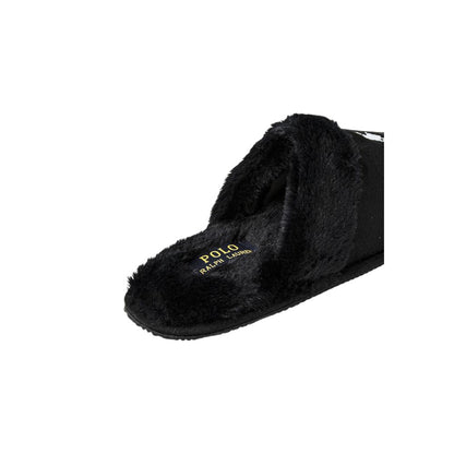 Ralph Lauren Black Polyester Slippers - HBPS Beauty & Fashion