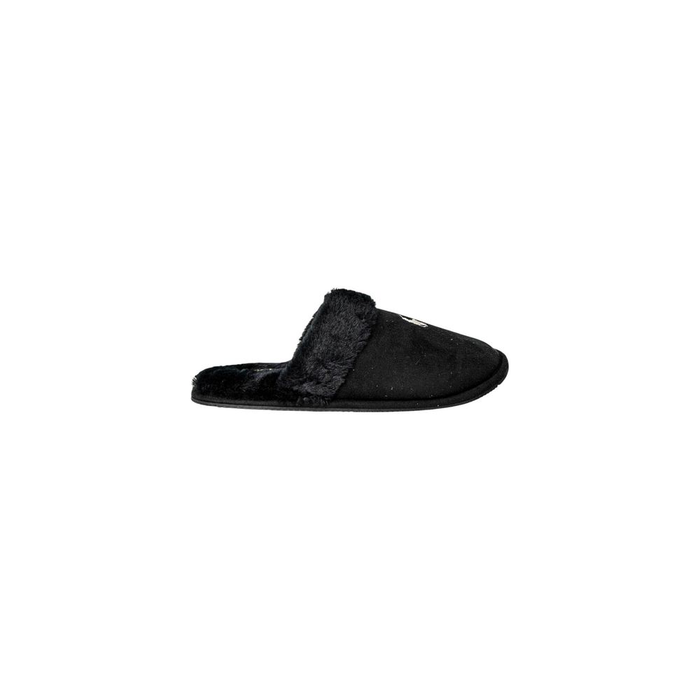 Ralph Lauren Black Polyester Slippers - HBPS Beauty & Fashion