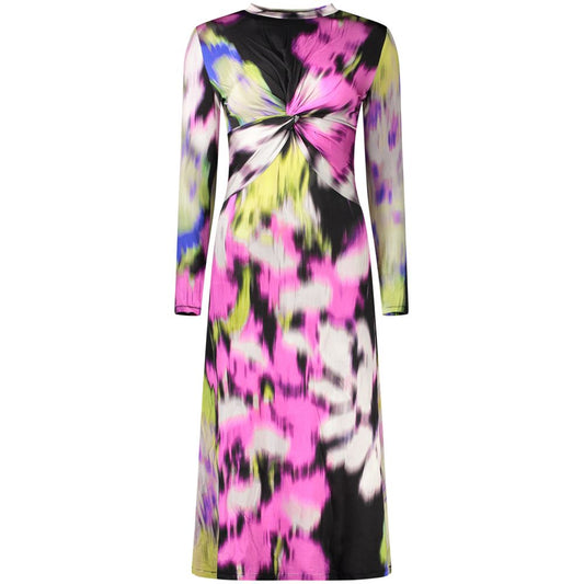 Robe Desigual femme longue à motifs en viscose rose – DE-48327 - HBPS Beauty & Fashion