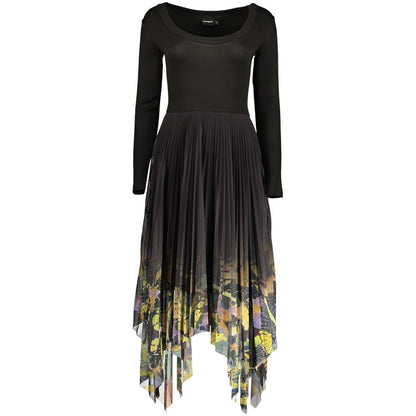 Robe Desigual femme longue en viscose noir – DE-48289 - HBPS Beauty & Fashion
