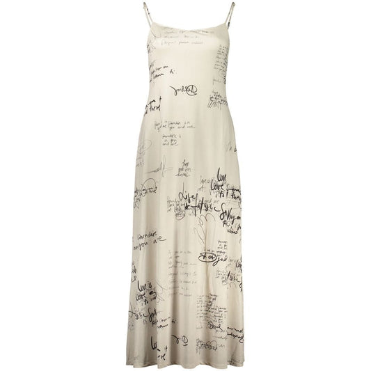 Robe longue Desigual femme en polyester blanc – DE-47061 - HBPS Beauty & Fashion