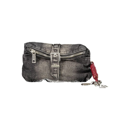Sac à bandoulière Desigual femme Half Logo Denim Clutch Micro en denim de coton noir – DE-47981 - HBPS Beauty & Fashion