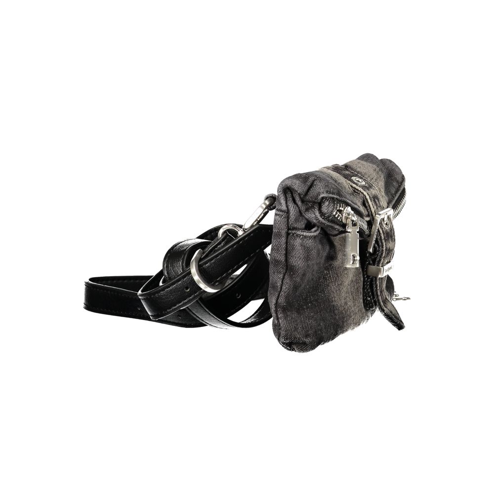 Sac à bandoulière Desigual femme Half Logo Denim Clutch Micro en denim de coton noir – DE-47981 - HBPS Beauty & Fashion