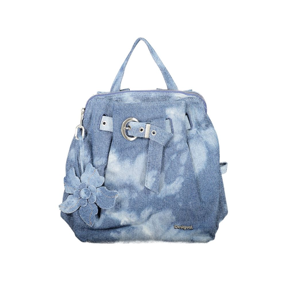 Sac à dos Desigual femme Curio Denim Luena Mini en denim de coton bleu – DE-47525 - HBPS Beauty & Fashion
