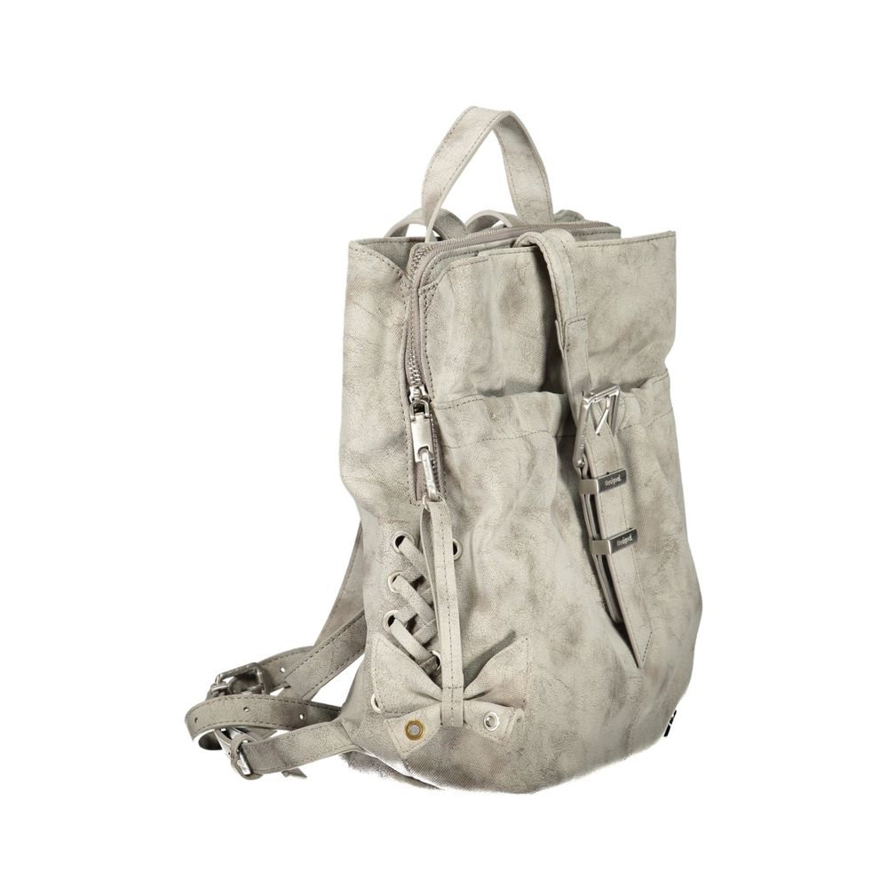 Sac à dos Desigual femme Nickel Sumy Mini Straight en polyuréthane gris – DE-47486 - HBPS Beauty & Fashion