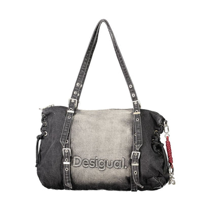 Sac à main Desigual femme Half Logo Denim Lanuza en coton noir – DE-47996 - HBPS Beauty & Fashion