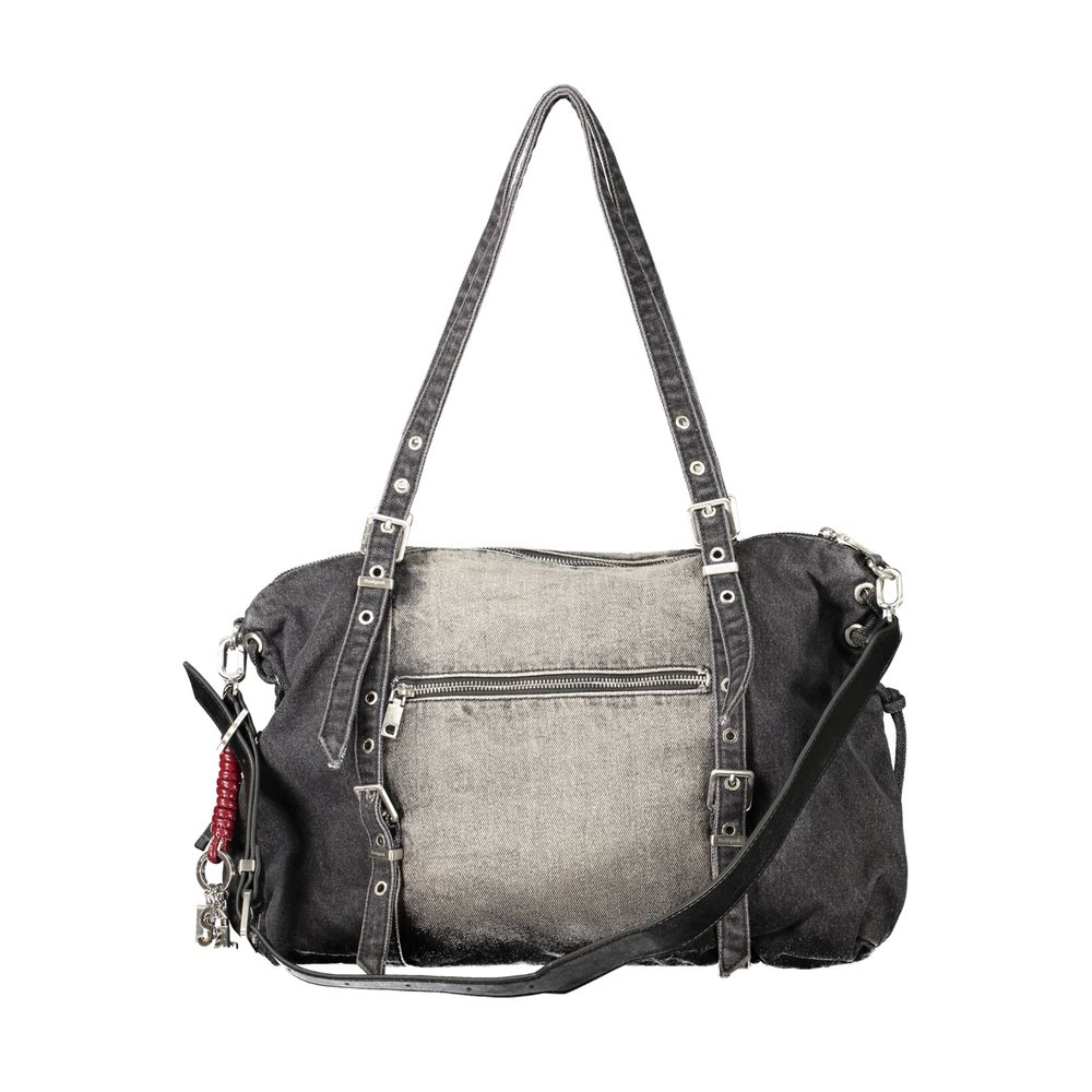 Sac à main Desigual femme Half Logo Denim Lanuza en coton noir – DE-47996 - HBPS Beauty & Fashion