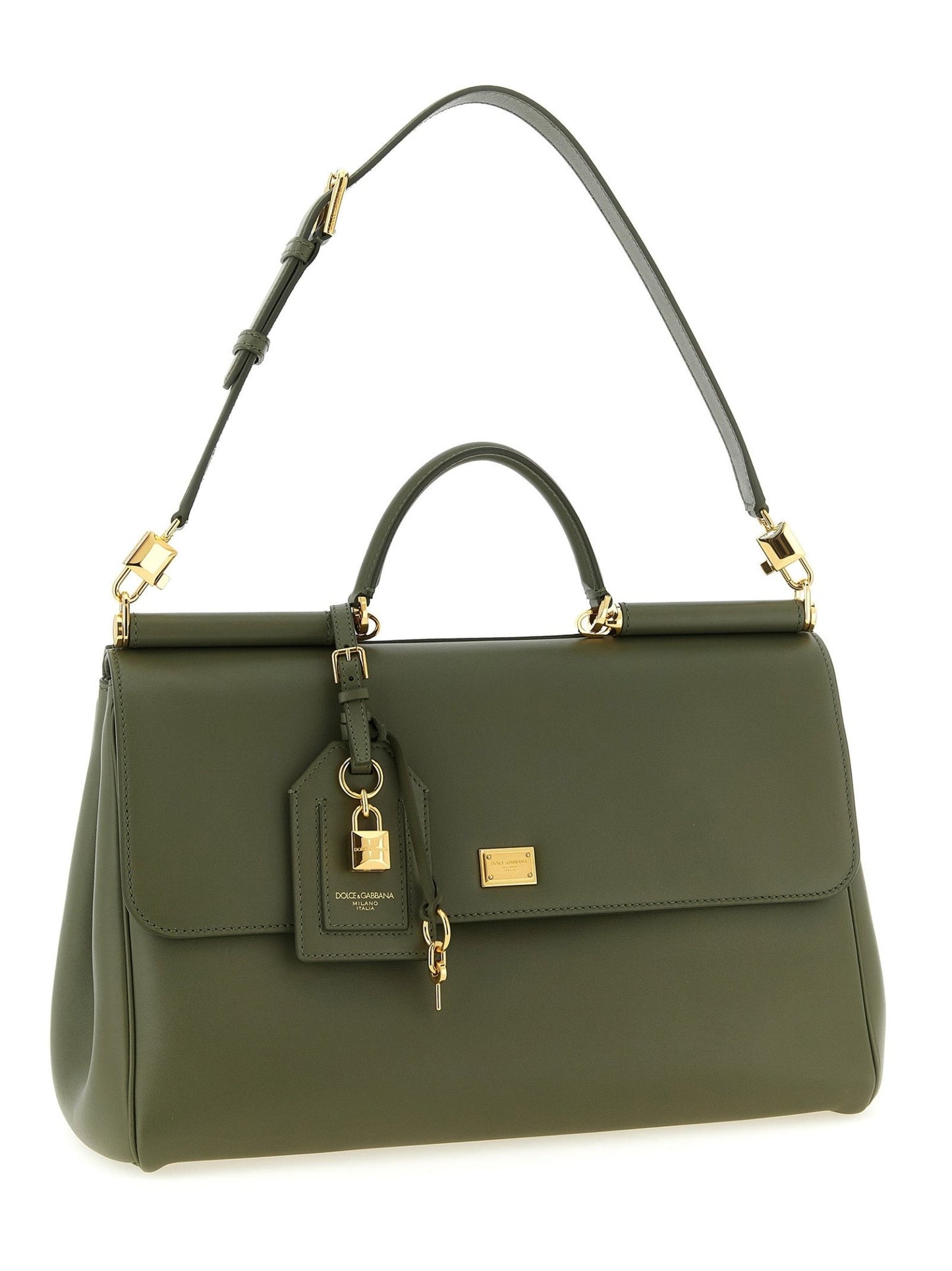Sac à Main Dolce & Gabbana My Sicily Maxi – Cuir Plongé Vert & Détails Laiton Vintage | HBPS Fashion - HBPS Beauty & Fashion