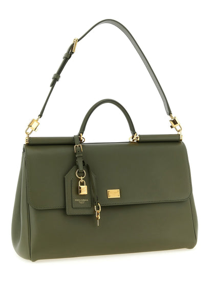 Sac à Main Dolce & Gabbana My Sicily Maxi – Cuir Plongé Vert & Détails Laiton Vintage | HBPS Fashion - HBPS Beauty & Fashion