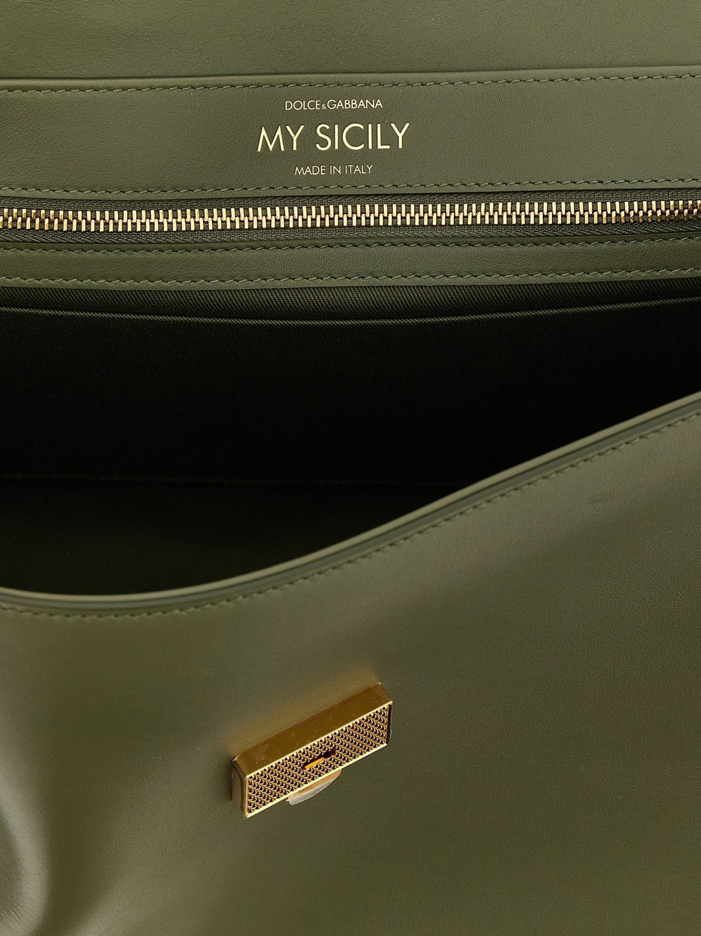 Sac à Main Dolce & Gabbana My Sicily Maxi – Cuir Plongé Vert & Détails Laiton Vintage | HBPS Fashion - HBPS Beauty & Fashion