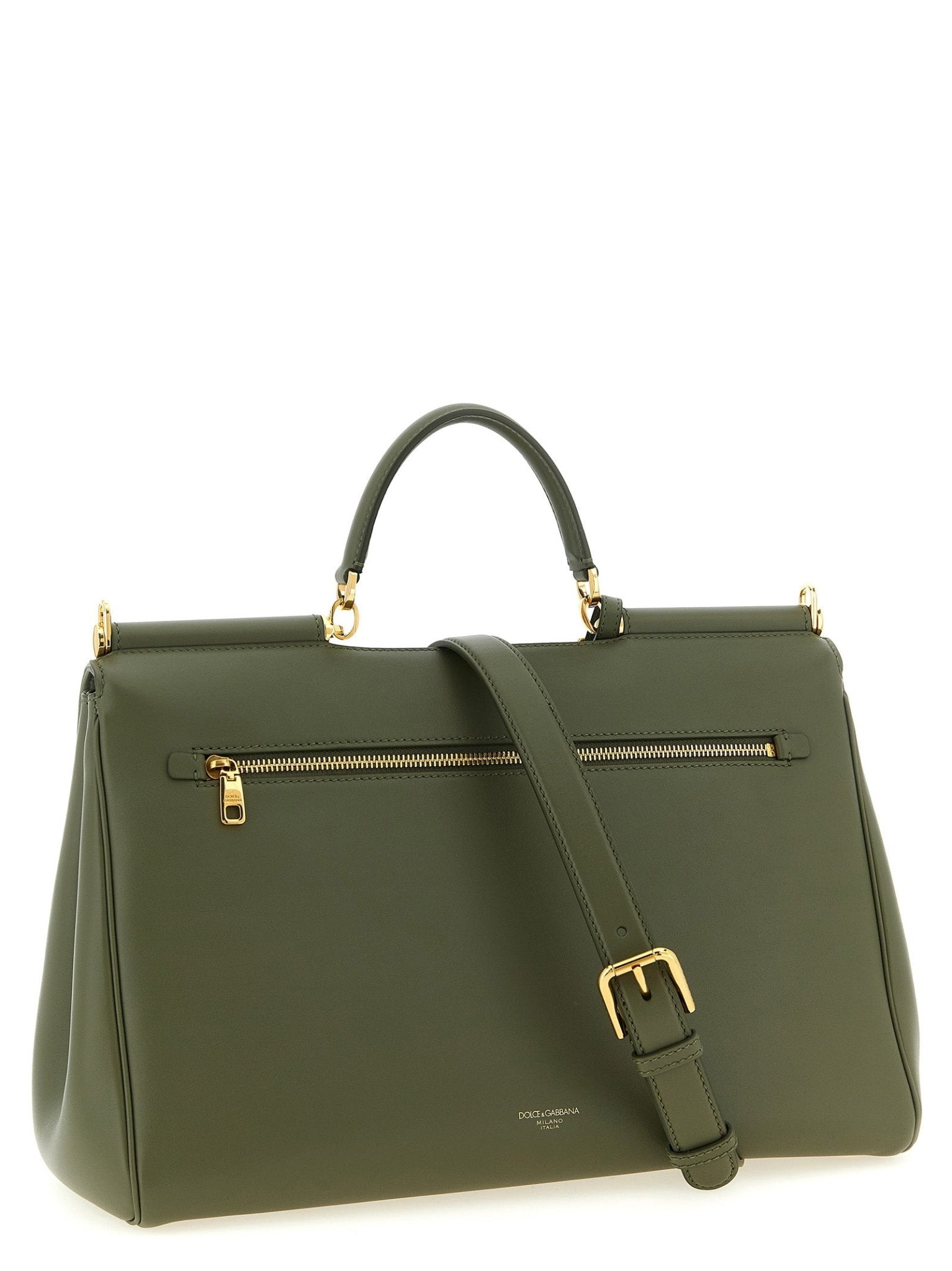 Sac à Main Dolce & Gabbana My Sicily Maxi – Cuir Plongé Vert & Détails Laiton Vintage | HBPS Fashion - HBPS Beauty & Fashion