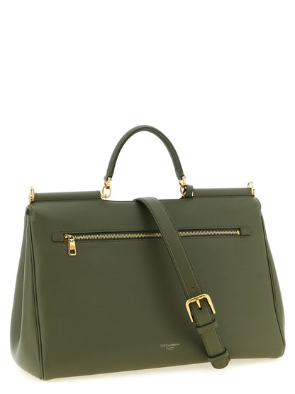 Sac à Main Dolce & Gabbana My Sicily Maxi – Cuir Plongé Vert & Détails Laiton Vintage | HBPS Fashion - HBPS Beauty & Fashion
