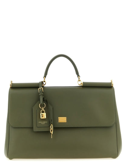 Sac à Main Dolce & Gabbana My Sicily Maxi – Cuir Plongé Vert & Détails Laiton Vintage | HBPS Fashion - HBPS Beauty & Fashion