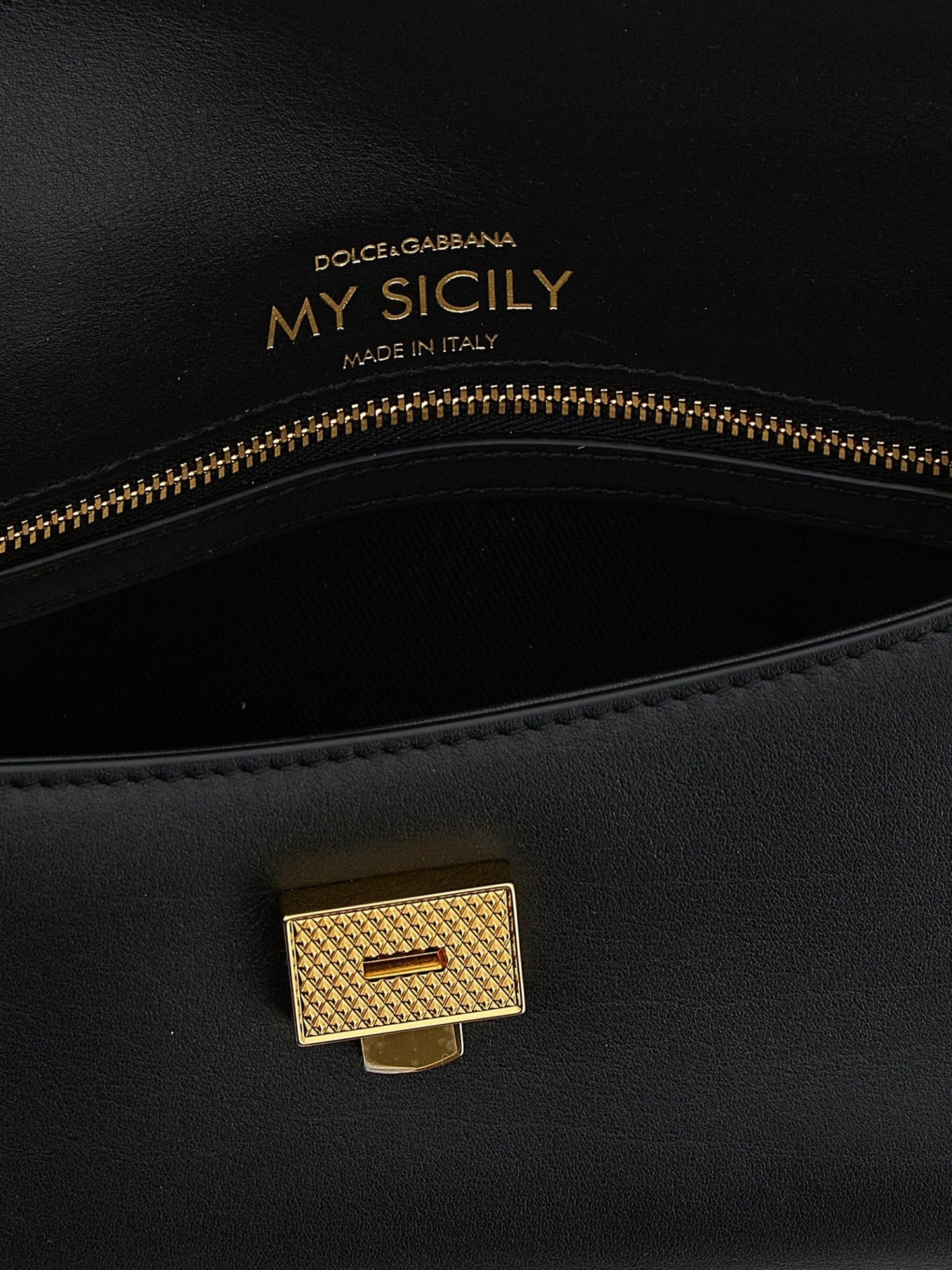 Sac à Main Dolce & Gabbana My Sicily Mini – Cuir Plongé Noir & Détails Laiton Vintage | HBPS Fashion - HBPS Beauty & Fashion