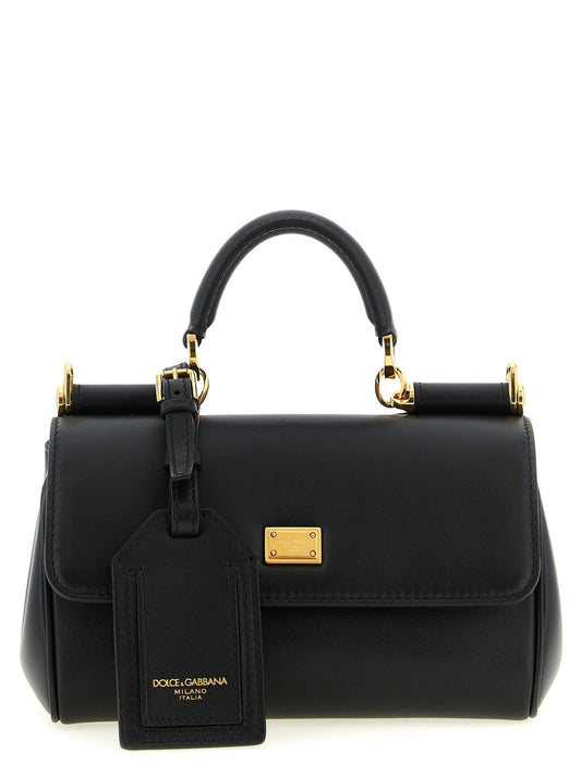 Sac à Main Dolce & Gabbana My Sicily Mini – Cuir Plongé Noir & Détails Laiton Vintage | HBPS Fashion - HBPS Beauty & Fashion