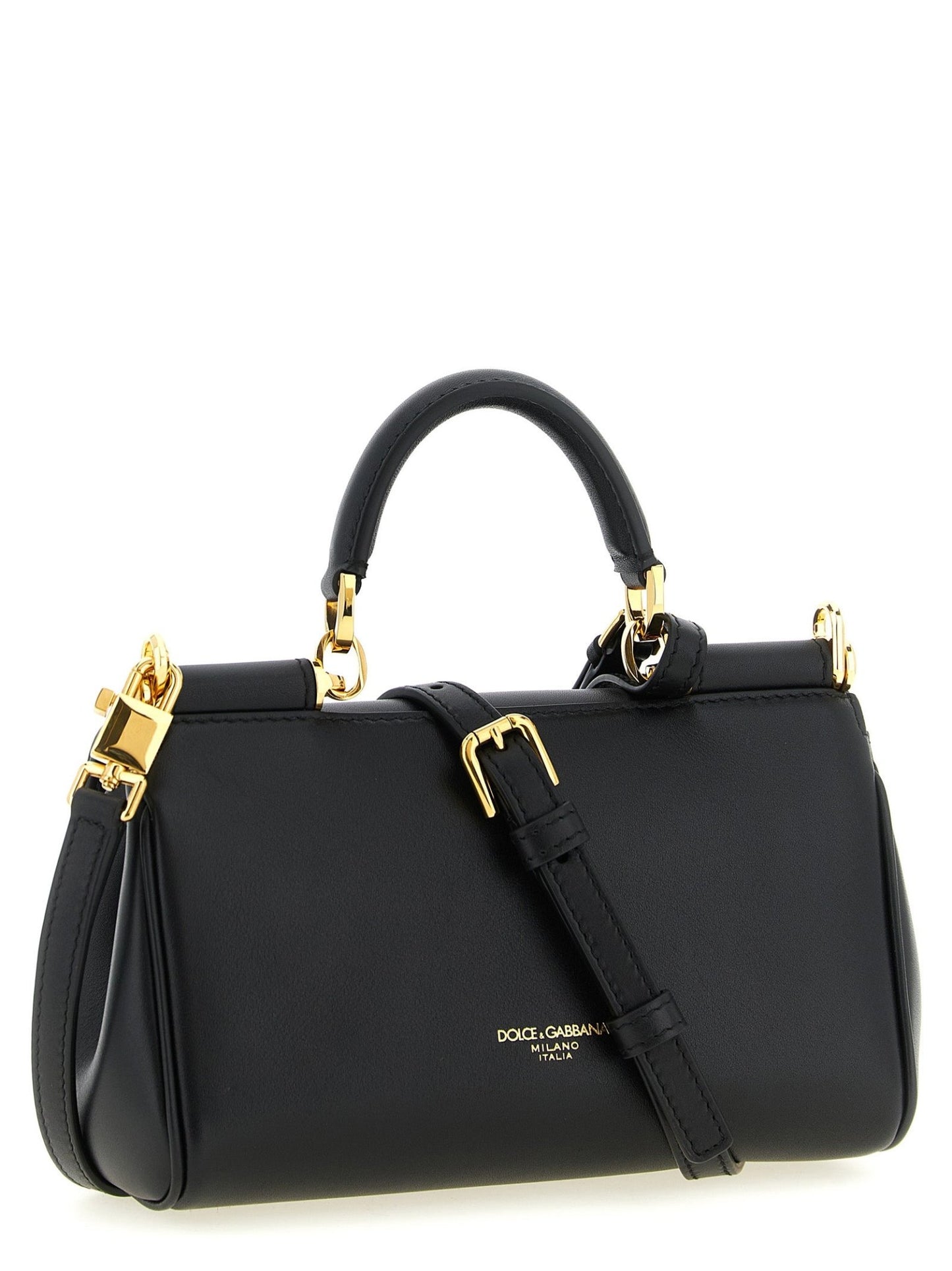 Sac à Main Dolce & Gabbana My Sicily Mini – Cuir Plongé Noir & Détails Laiton Vintage | HBPS Fashion - HBPS Beauty & Fashion