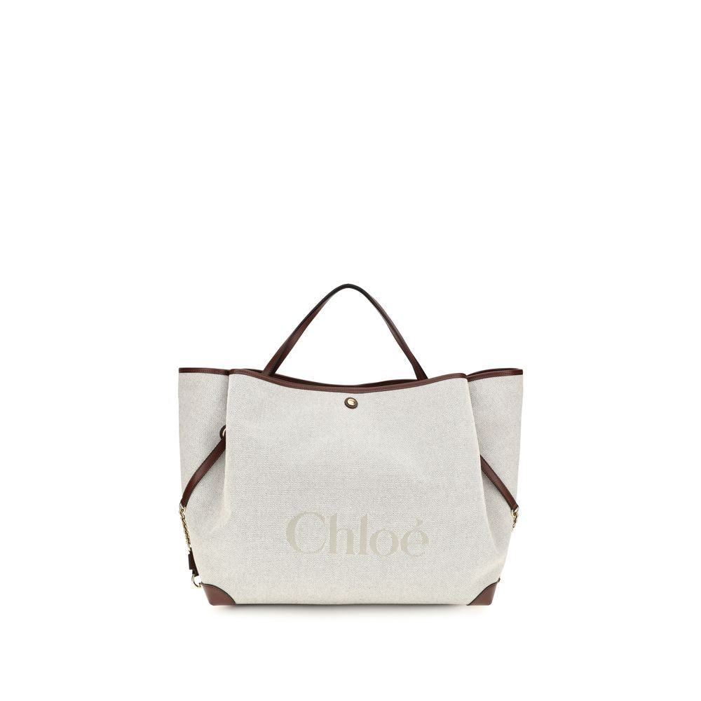 Sac Cabas Femme Chloé Large Carry Tote Beige Coton – Authentique | HBPS Fashion - HBPS Beauty & Fashion