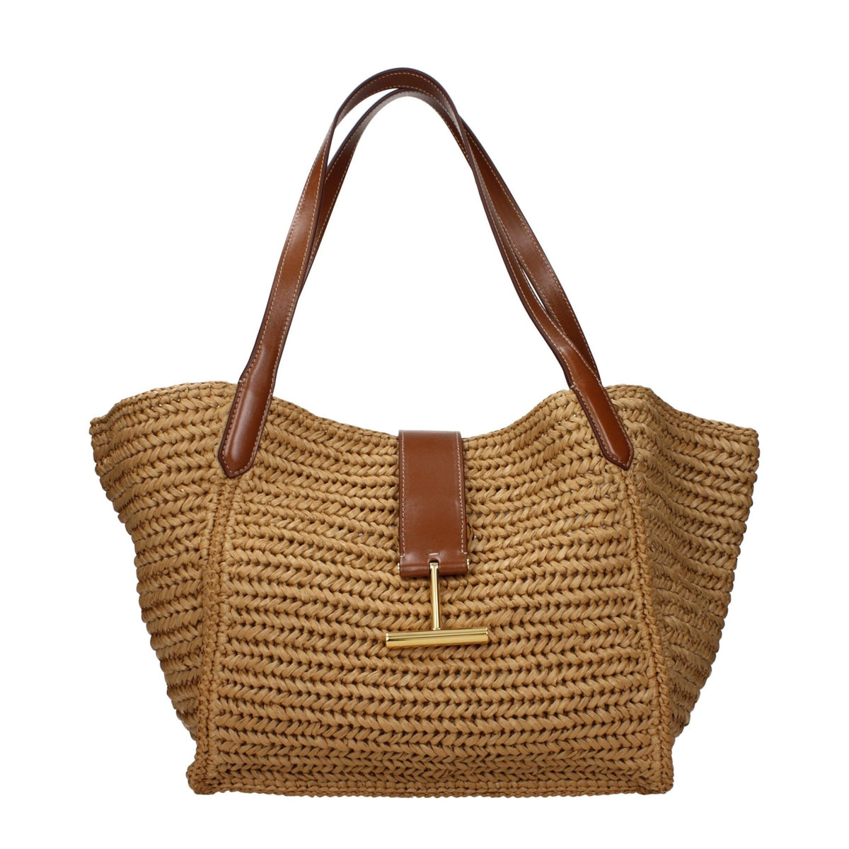 Sac porté épaule Tom Ford femme en raphia beige – TO16645817205127BT - HBPS Beauty & Fashion