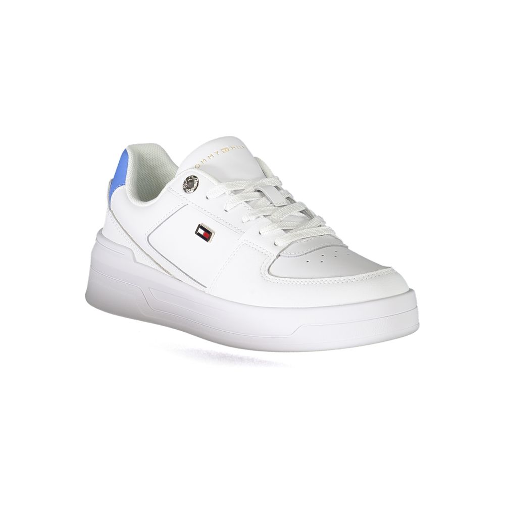 Sneakers Femme Tommy Hilfiger Blanc Cuir – Style Preppy Chic | HBPS Fashion - HBPS Beauty & Fashion