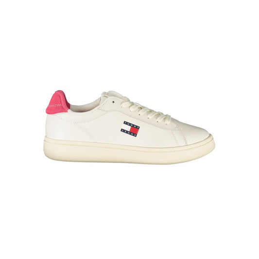Sneakers Femme Tommy Hilfiger Blanches Accents Fuchsia | HBPS Fashion - HBPS Beauty & Fashion