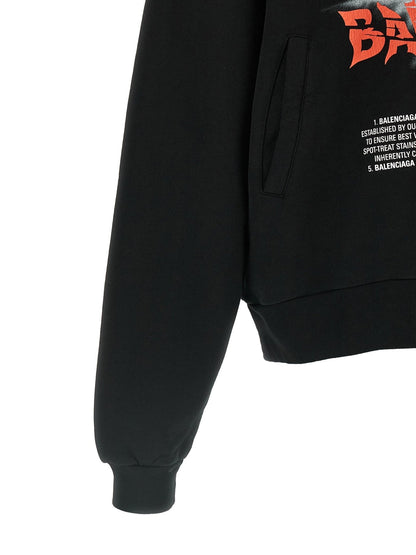 Sweat à capuche Balenciaga homme The Door en coton noir – BA-341696 - HBPS Beauty & Fashion