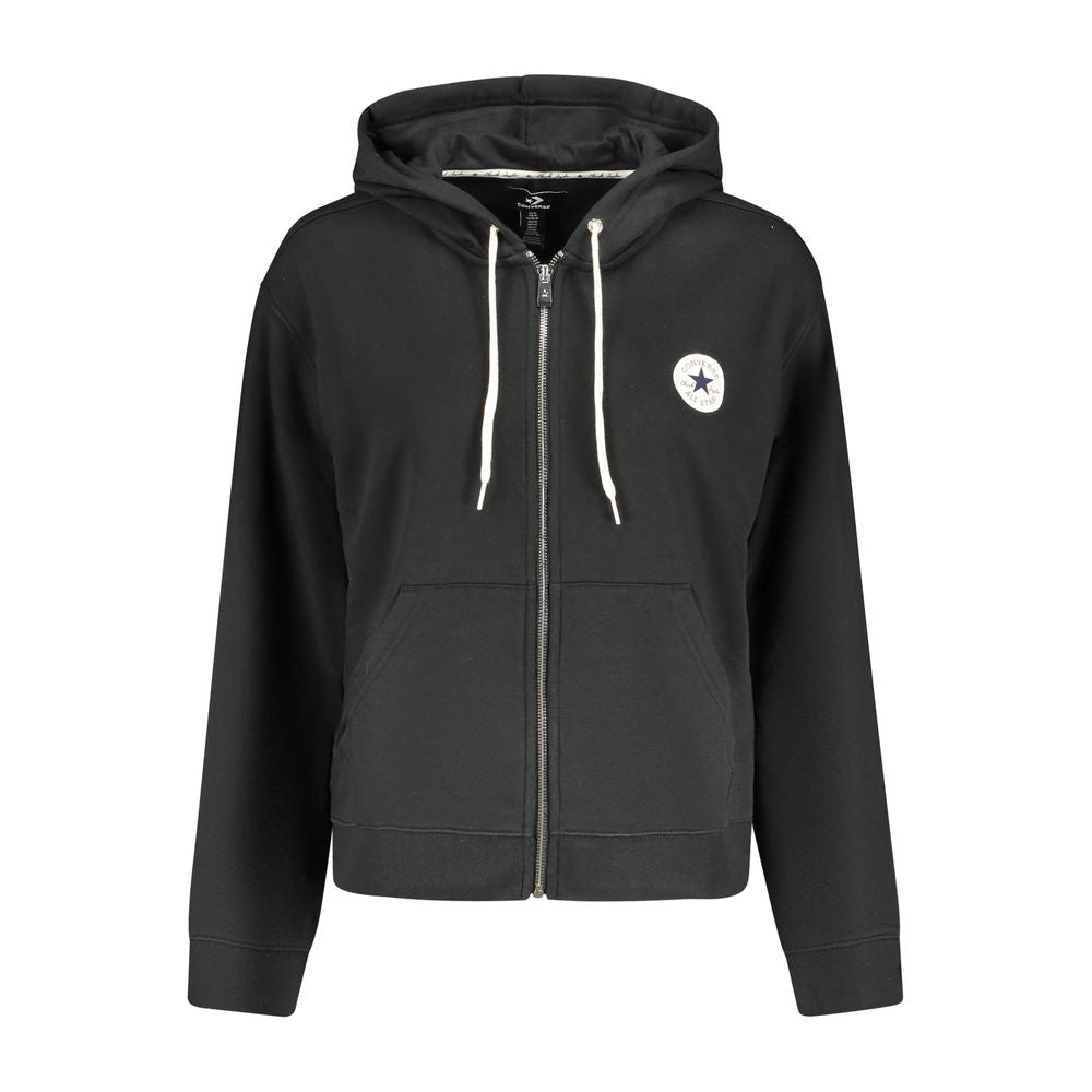 Sweat à capuche Converse femme en coton noir – CO-47911 - HBPS Beauty & Fashion