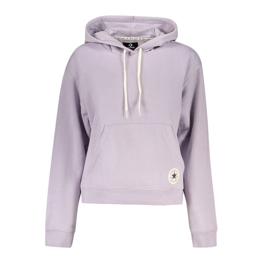 Sweat à capuche Converse femme en coton violet – CO-47901 - HBPS Beauty & Fashion