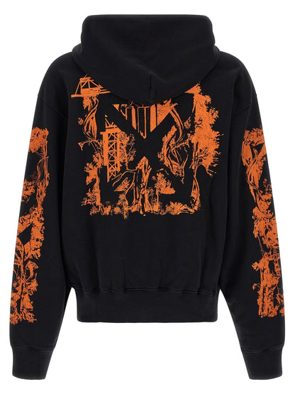 Sweat à capuche Off-White homme City Nature en coton noir – OF-340242 - HBPS Beauty & Fashion