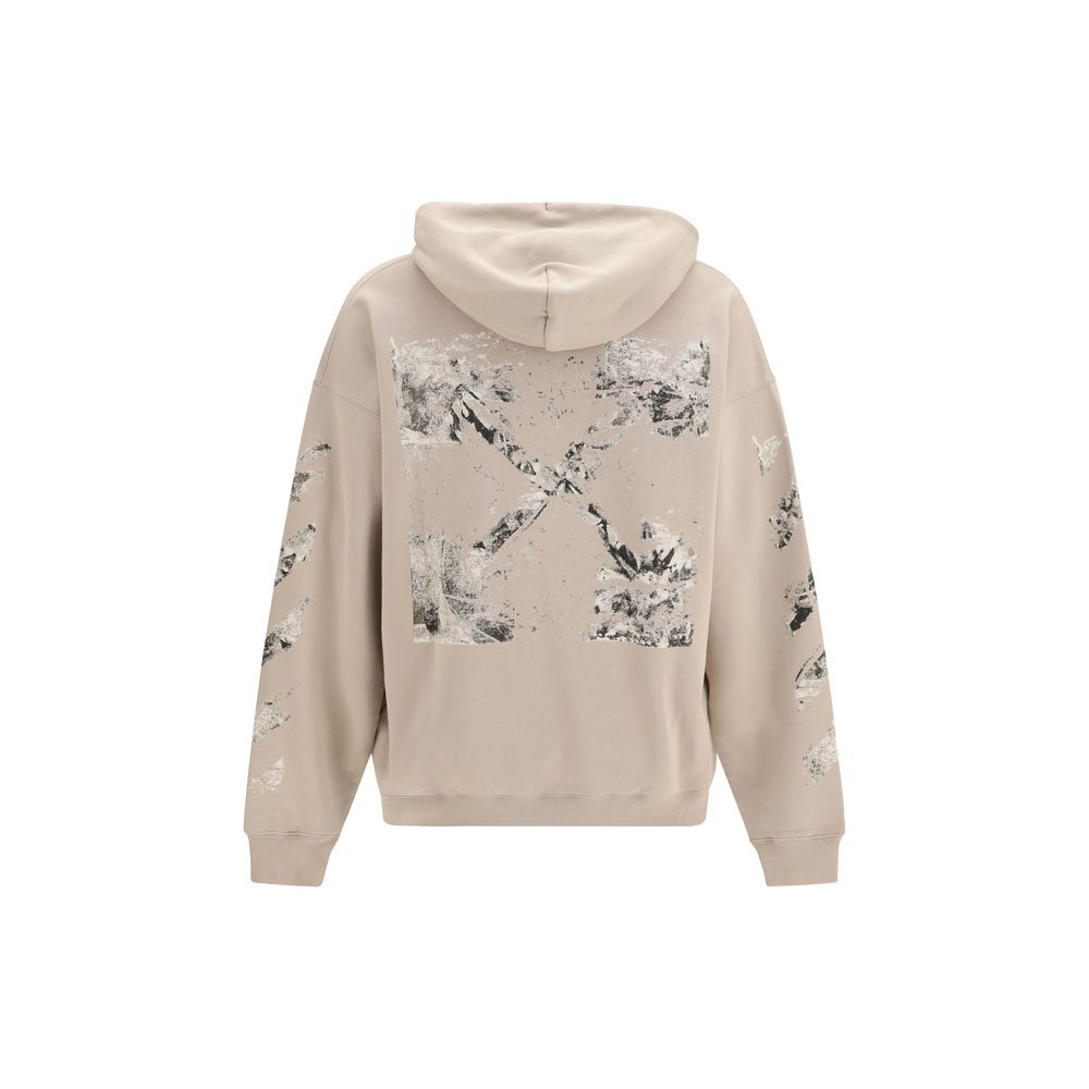 Sweat à capuche Off-White homme Spray Arrow en coton beige – OF-OMBB085F26FLE00400031 - HBPS Beauty & Fashion