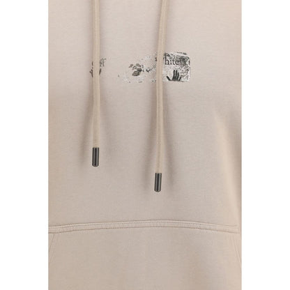 Sweat à capuche Off-White homme Spray Arrow en coton beige – OF-OMBB085F26FLE00400031 - HBPS Beauty & Fashion