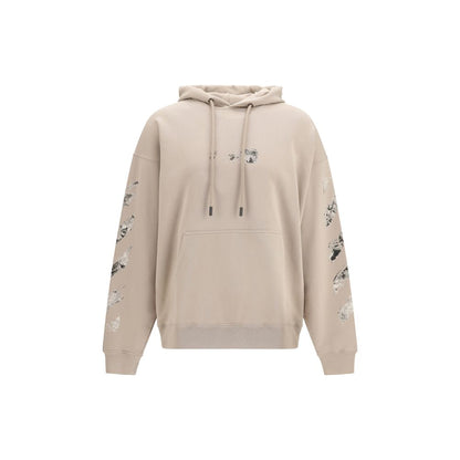 Sweat à capuche Off-White homme Spray Arrow en coton beige – OF-OMBB085F26FLE00400031 - HBPS Beauty & Fashion