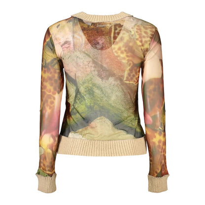 Sweat-shirt Desigual femme en polyester beige – DE-47944 - HBPS Beauty & Fashion