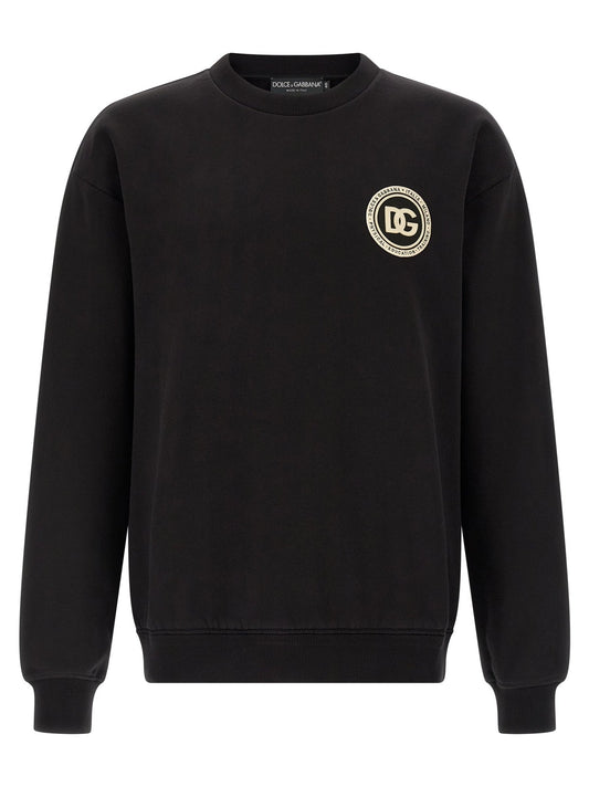Sweat-shirt Dolce & Gabbana homme en coton noir – DO-329389 - HBPS Beauty & Fashion
