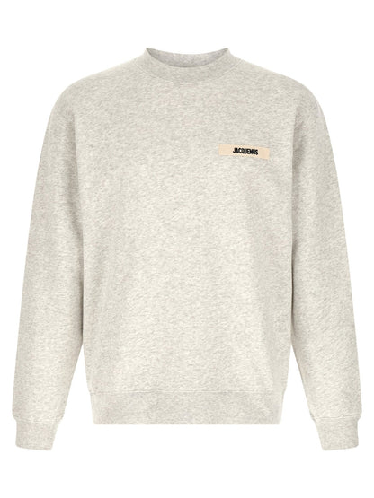 Sweat-shirt Jacquemus homme Le Sweatshirt Gros Grain en coton gris – JA-326933 - HBPS Beauty & Fashion