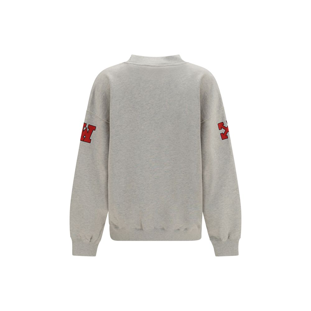 Sweat-shirt Off-White femme Off College en coton gris – OF-2FE00513TW063 - HBPS Beauty & Fashion