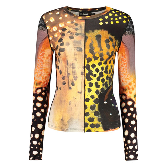 T-shirt Desigual femme Catania manches longues en élasthanne orange – DE-48339 - HBPS Beauty & Fashion