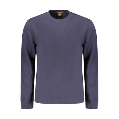 T-shirt Hugo Boss homme manches longues en coton bleu – BO-48153 - HBPS Beauty & Fashion