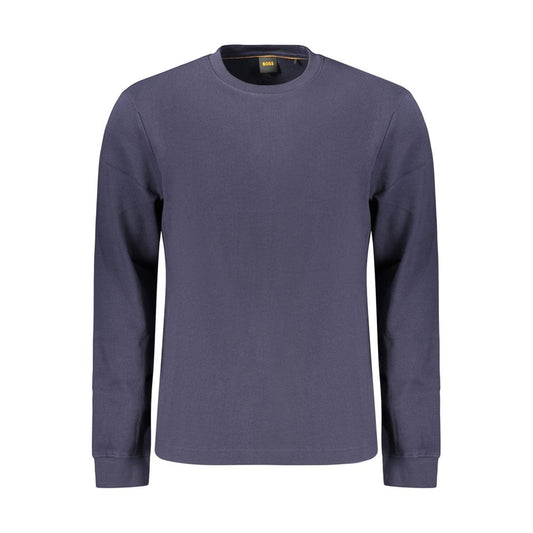 T-shirt Hugo Boss homme manches longues en coton bleu – BO-48153 - HBPS Beauty & Fashion