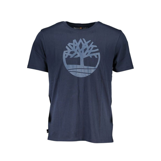 Timberland Blue Organic Cotton Men's T-Shirt - HBPS Beauty & Fashion