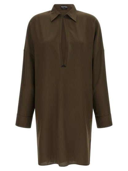 Tom Ford Bicolor Silk Midi Dress - HBPS Beauty & Fashion